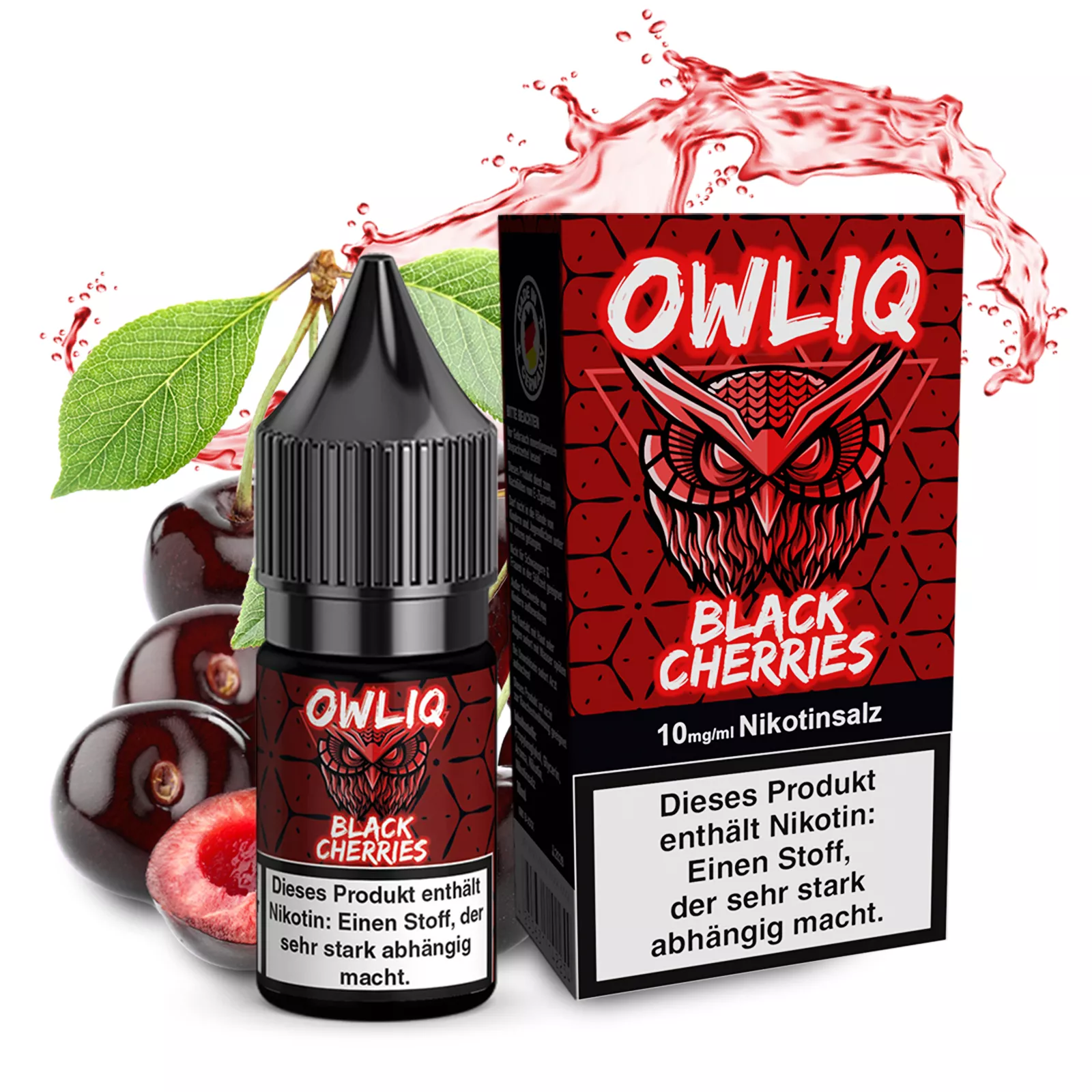 OWLIQ Overdosed - Black Cherries 10ml Nikotinsalzliquid - 10mg/20mg