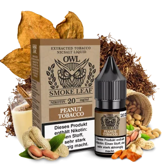 OWL Smoke Leaf - Peanut Tobacco 10ml Nikotinsalzliquid - 10mg/20mg