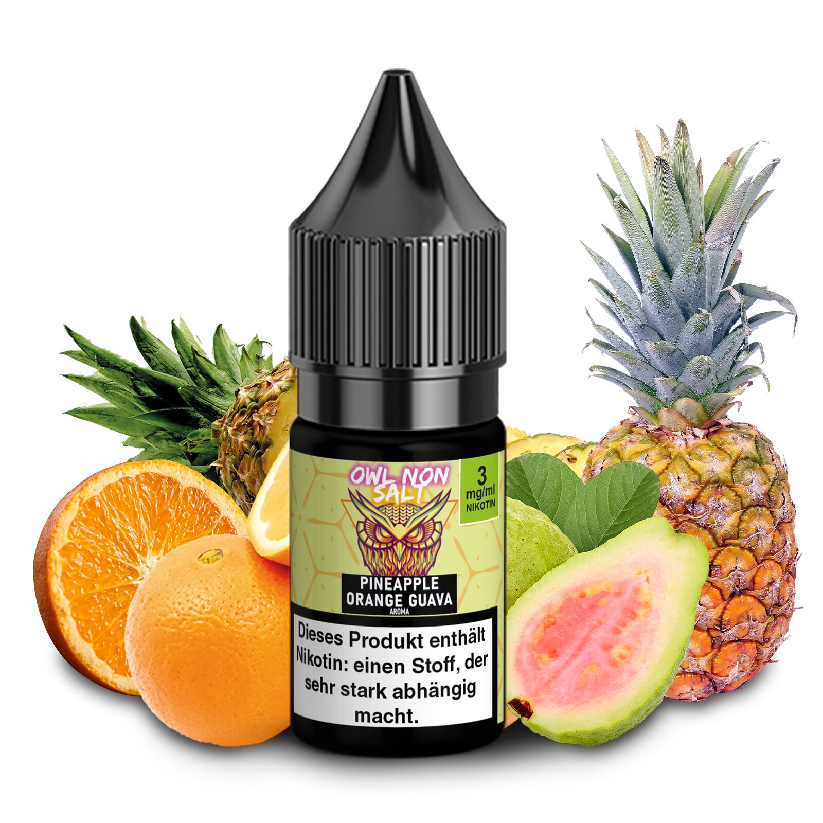 OWL Non Salt - Pineapple Orange Guava - 10ml (0/3/6/12mg)