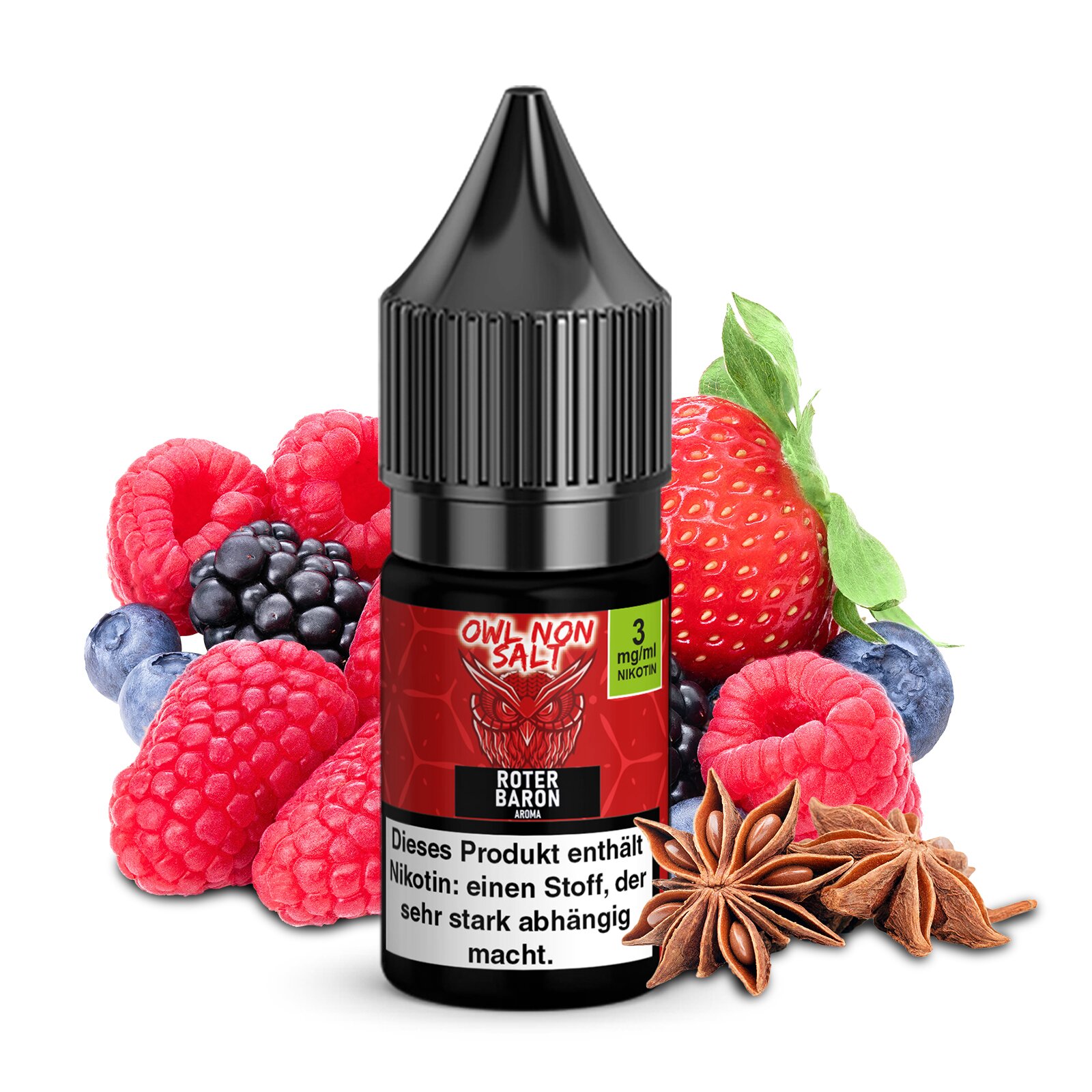 OWL Non Salt - Roter Baron - 10ml (0/3/6/12mg)