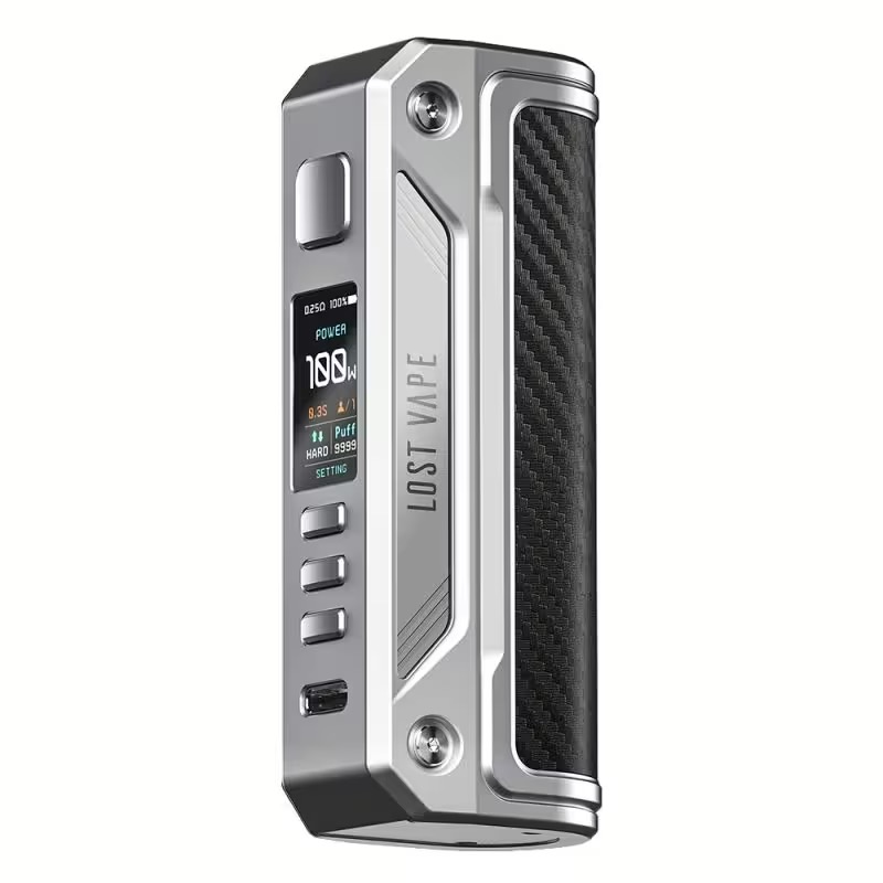 Lost Vape - Thelema Solo 100W Mod - Silver Carbon Fiber