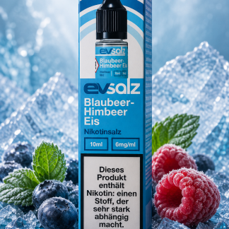 EvSalz - Blaubeer Himbeer Eis - Nikotinsalz Liquid 10ml