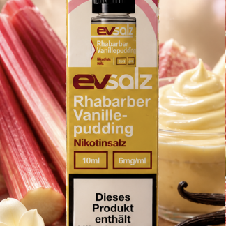 EvSalz - Rhabarber Vanillepudding - Nikotinsalz Liquid 10ml