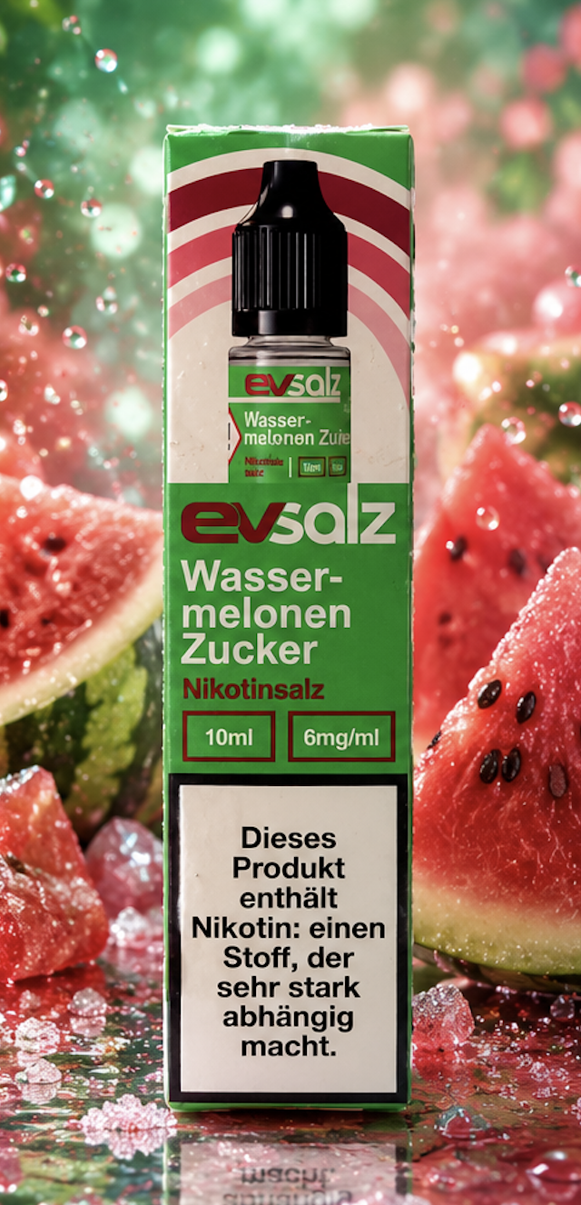 EvSalz - Wassermelone Zucker - Nikotinsalz Liquid 10ml